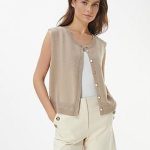 ärmellose strickweste damen
