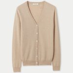 beige strickjacke