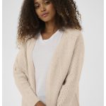 beige strickjacke