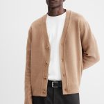 beige strickjacke