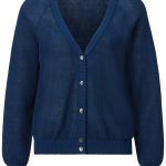 blaue strickjacke damen
