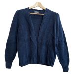 blaue strickjacke damen