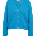 blaue strickjacke damen