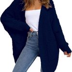 blaue strickjacke damen