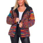 bunte strickjacke