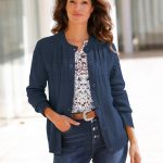 dunkelblaue strickjacke damen