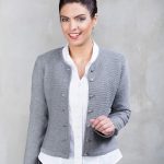 graue strickjacke