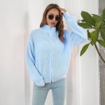hellblaue strickjacke damen