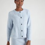 hellblaue strickjacke damen
