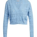hellblaue strickjacke damen