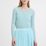 hellblaue strickjacke damen