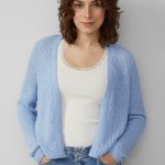 hellblaue strickjacke damen
