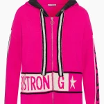 pinke strickjacke