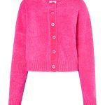pinke strickjacke
