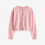 rosa strickjacke