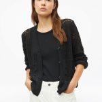 schwarze strickjacke damen