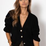 schwarze strickjacke damen