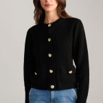 schwarzer cardigan