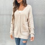 strickjacke beige damen