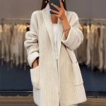 strickjacke beige damen