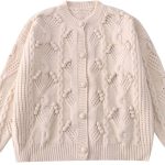 strickjacke beige damen