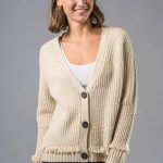 strickjacke beige damen