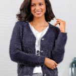 strickjacke blau damen