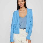 strickjacke blau damen