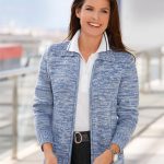 strickjacke blau damen