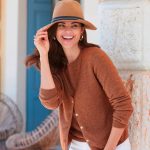 strickjacke braun