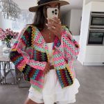 strickjacke bunt
