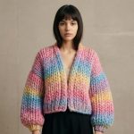 strickjacke bunt