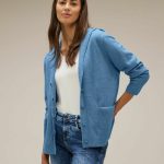strickjacke damen blau