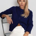 strickjacke dunkelblau
