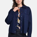 strickjacke dunkelblau