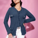 strickjacke dunkelblau