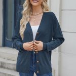 strickjacke dunkelblau damen