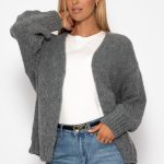 strickjacke grau
