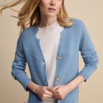 strickjacke hellblau