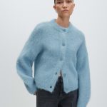 strickjacke hellblau