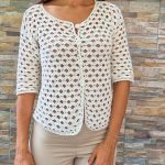 strickjacke kurzarm