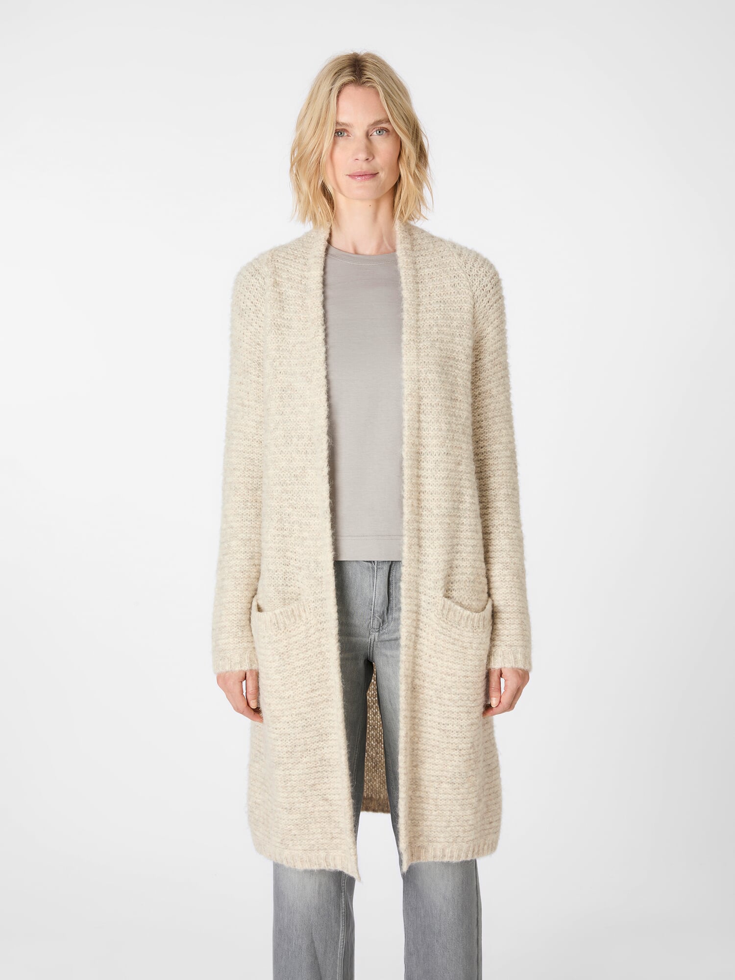 BKKO0925 strickjacke lang damen – Bild 1