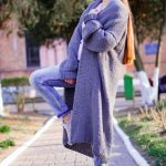 strickjacke lang damen