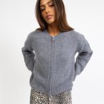 strickjacke mit reißverschluss