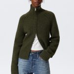 strickjacke mit reißverschluss