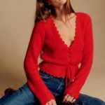 strickjacke rot