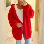 strickjacke rot
