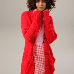 strickjacke rot