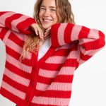 strickjacke rot