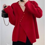 strickjacke rot
